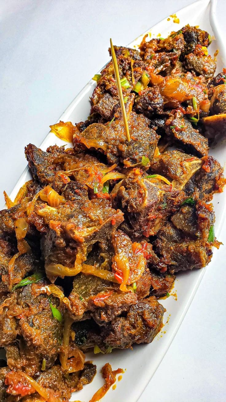 Spicy Peppered Goatmeat